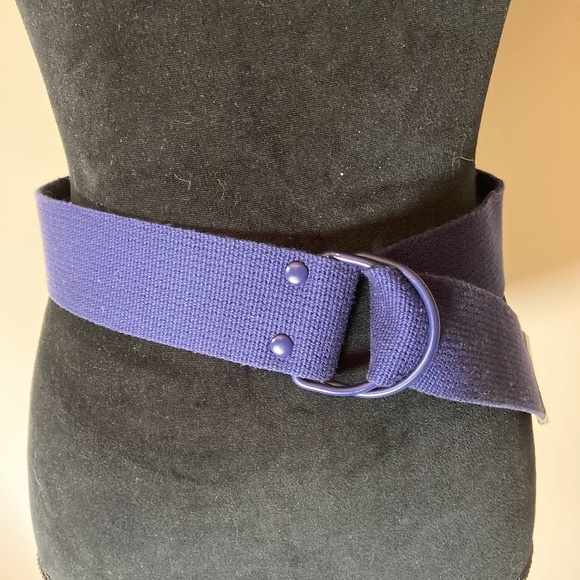 Esprit canvas Belt, Navy Blue size M - Picture 2 of 5